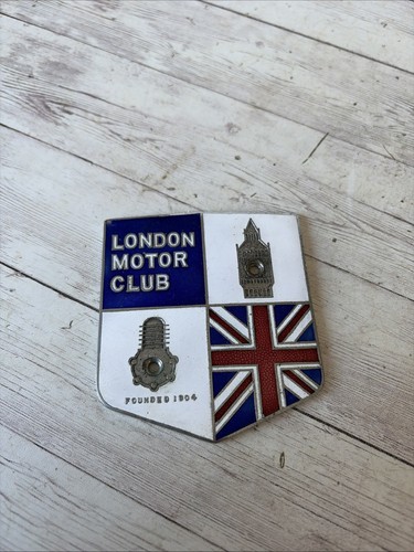 Vintage enamel car badge - vintage,