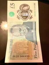Ak 20 5 Pound Rare Note of  Uk