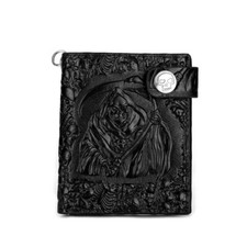 Men's Leather Wallet Devil Skull Death God Punk Rock Anti Theft Chain Wallet