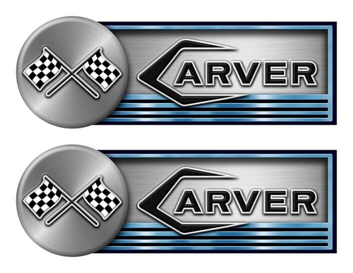 Two carver 60s stickers - carver, for