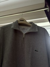 Lacoste Men's grey warm 1/4 Zip Jumper