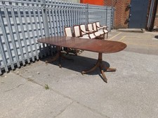 Mahogany Twin Pedestal Dining Table & 6 Chairs
