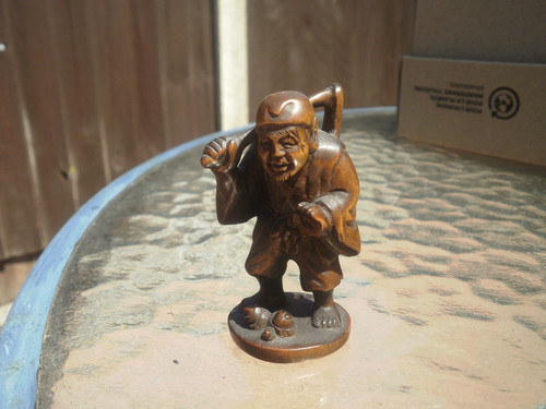 Hand carved wood netsuke - 1a..,