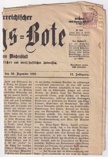 Austria newspaper postage - austria,