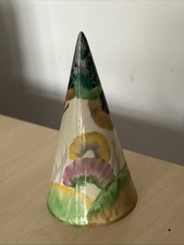Vintage Clarice Cliff Bizarre Conical Shape Sugar Sifter  - Aurea Viscaria