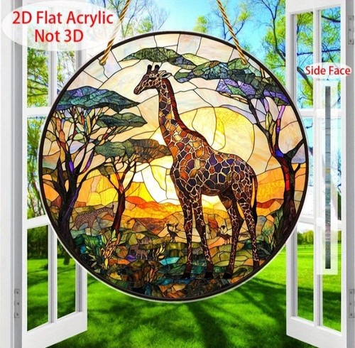 Giraffe suncatcher stained - -,