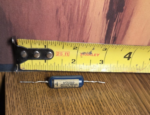 Blue molded tone capacitor - molded,