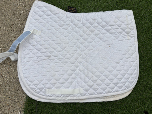 White quilted horse saddle pad - quilted,