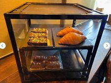 CAKE  DISPLAY CABINET GLASS BLACK MODERN LOOK 