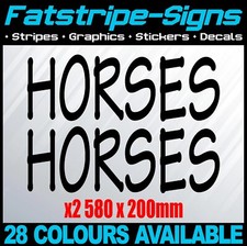 HORSE BOX HORSES TEXT VAN