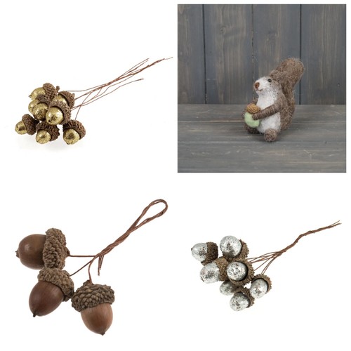 Wreath making wired acorns - wreath,