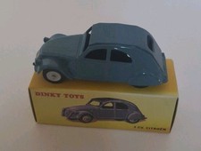 CITROEN 2CV DINKY TOYS ATLAS  535 -24T  TWO TONE BLUE MINT BOXED (11)