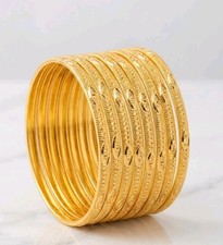 Ethnic bangles 22k gold plated - bangles,