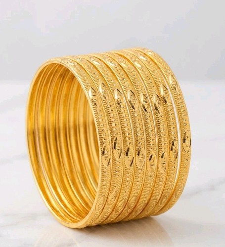 Ethnic bangles 22k gold plated - ethnic,