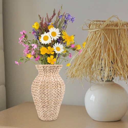 Straw vase extra large - straw, wicker