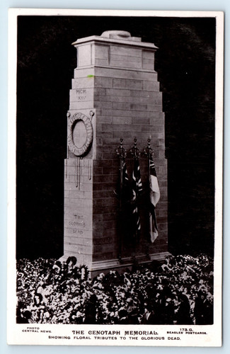 Postcard the cenotaph memorial - postcard,