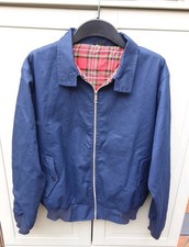 Men's Blue Harrington Style Jacket Size LARGE 42-44" Chest NWHT