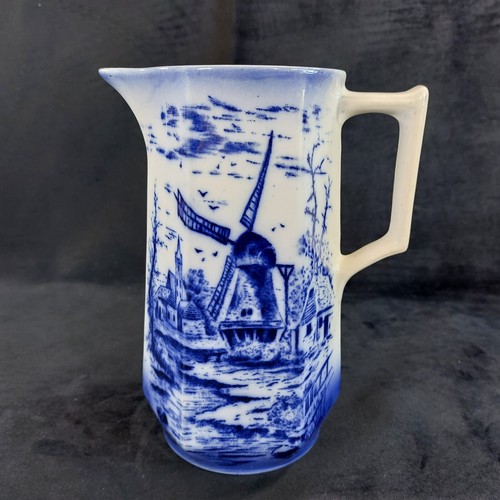 Vintage pitcher flow blue - vintage, hand