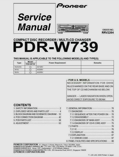 Pioneer pdr w739 - pioneer,