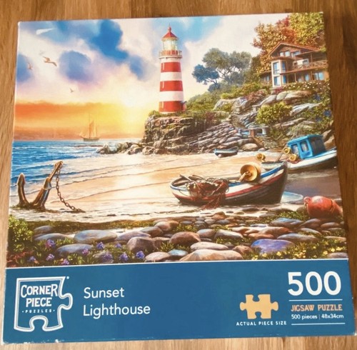 Corner piece sunset lighthouse - piece,