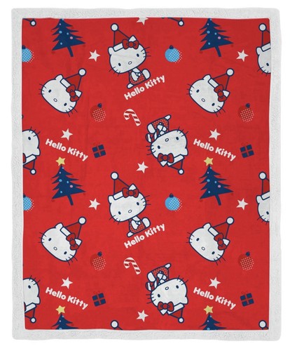 Hello kitty red xmas fleece - kitty,