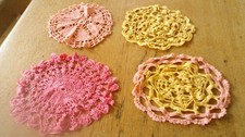 4 VINTAGE HAND CROCHET LACE