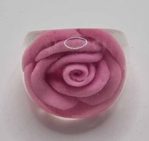 Vintage lucite flower pink - lucite,