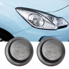 2Pcs Black Car Headlight Dust