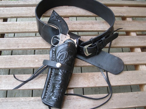 Western gun belt black and - western,