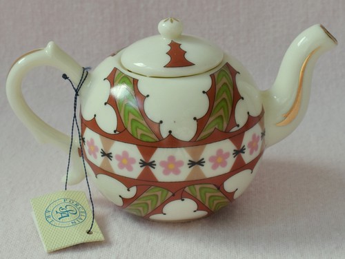 Porcelain art miniature teapot - art,