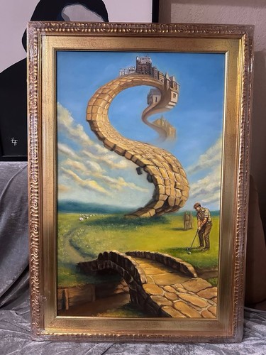 Original surrealist oil - surrealist,