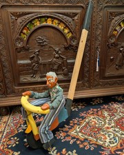 Vintage Push-Along Man on