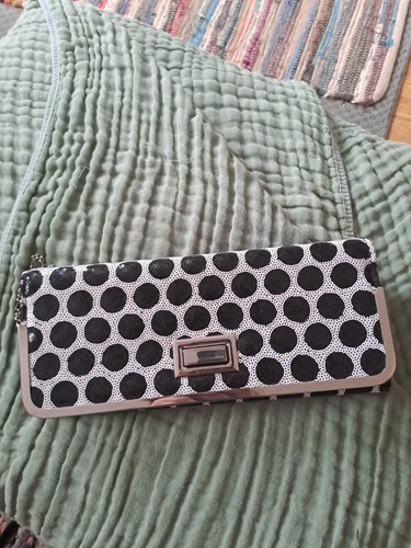 Dune sequin clutch bag - sequin, black