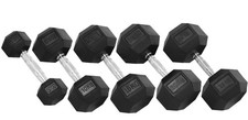 MAR Rubber Hex Dumbbell Set -