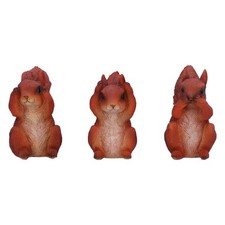 Three Wise Squirrels 9cm