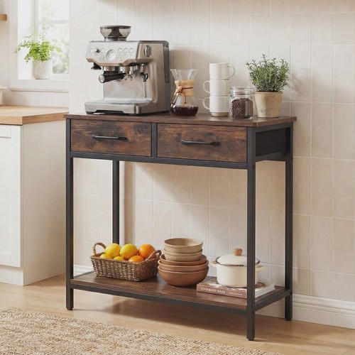 Narrow console table drawers - console,