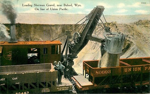 Postcard steam shovel - steam,