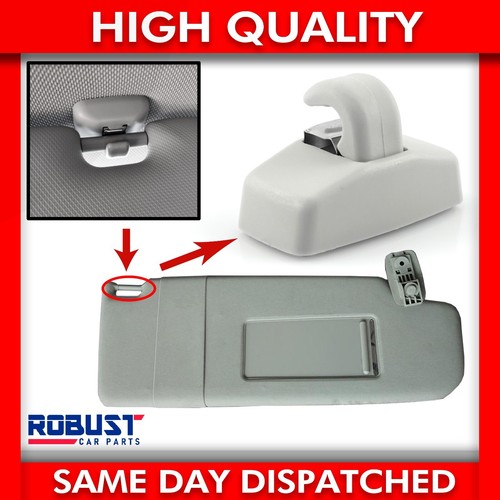 Sun visor hook clip bracket - visor,