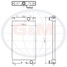 Radiator for HITACHI Mini Excavator  12192