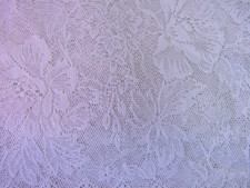 NET CURTAINS 328 cm long POLE HEM x 186 cm drop BOTTOM SCALLOPED border 50 mm #4