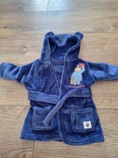 Baby Boys Paddington Bear Blue Dressing Gown 0-3 Months (B153)