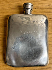 Vintage silver pewter hip - /,