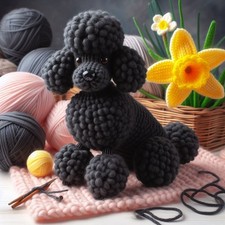 Luxury black poodle - luxury, birthday