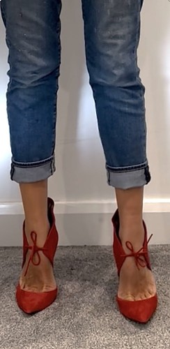 Zara red suede - zara, 6
