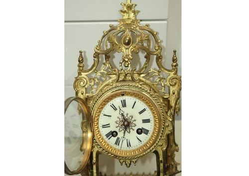 72ba bronze mantel clock - bronze,