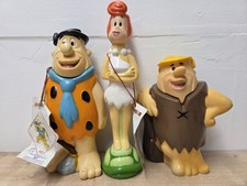 Flintstones Fred Barney Wilma Plastic Empty Bubble Bath Container 90s