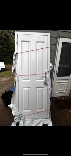 White upvc external front - upvc,