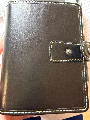 Filofax black leather - black,