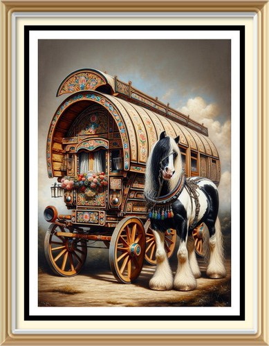 7x5 art print - print, romany