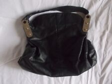 VINTAGE DESIGNER "CHARLOTTE REID" LONDON, BLACK LEATHER HAND BAG